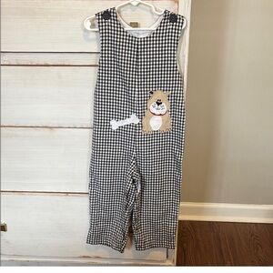 Kelly's Kids Black and White Gingham Overalls
